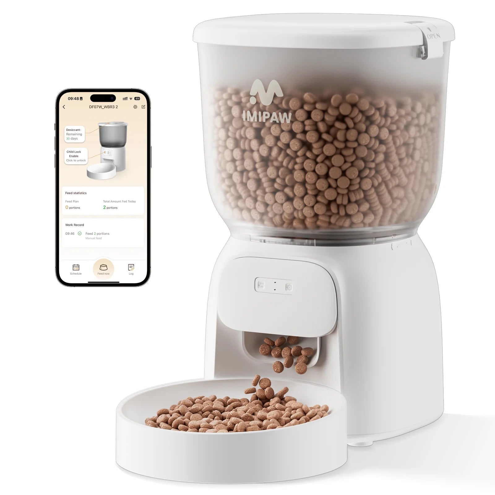4L WIFI Automatic Cat Feeder Smart Pet Feeder Cat Food Dispenser with App Remote Control