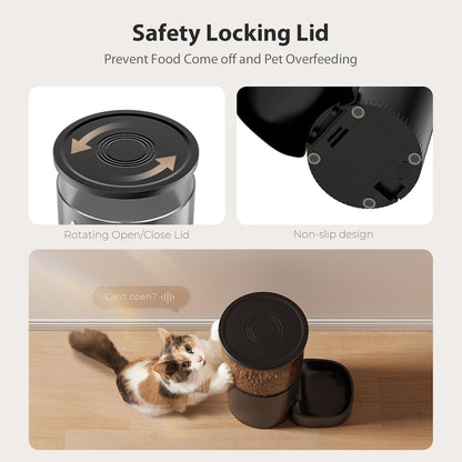 Automatic Cat Feeder with Camera, 6-Pack Pet Food Desiccant Bags