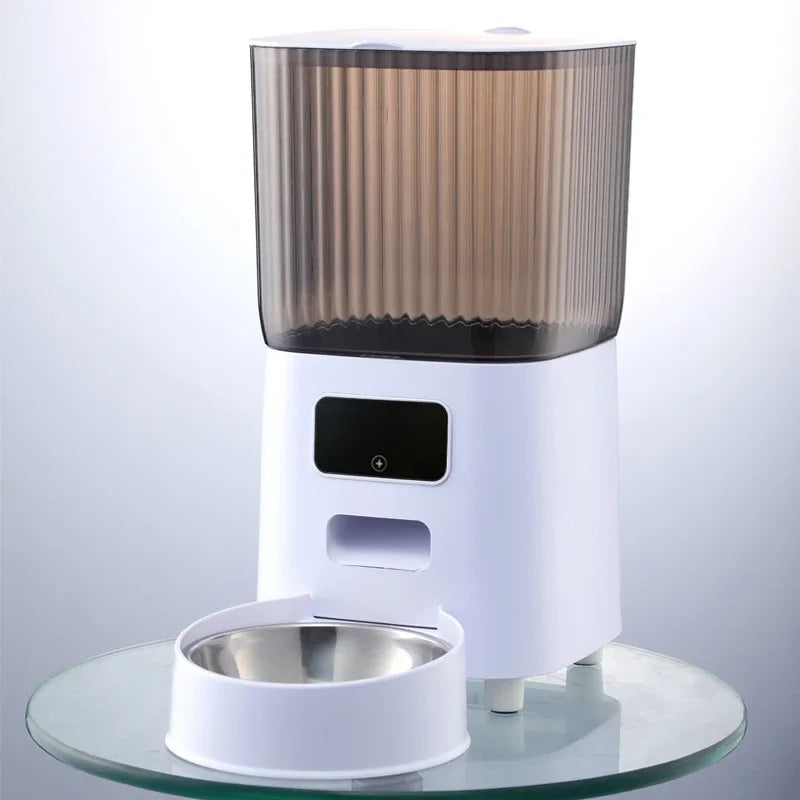 5L Pet Feeder with Camera Automatic Cat Feeder Smart Dog Food Dispenser Wifi Timing Quantitative Stainless Steel Feeding Bowl