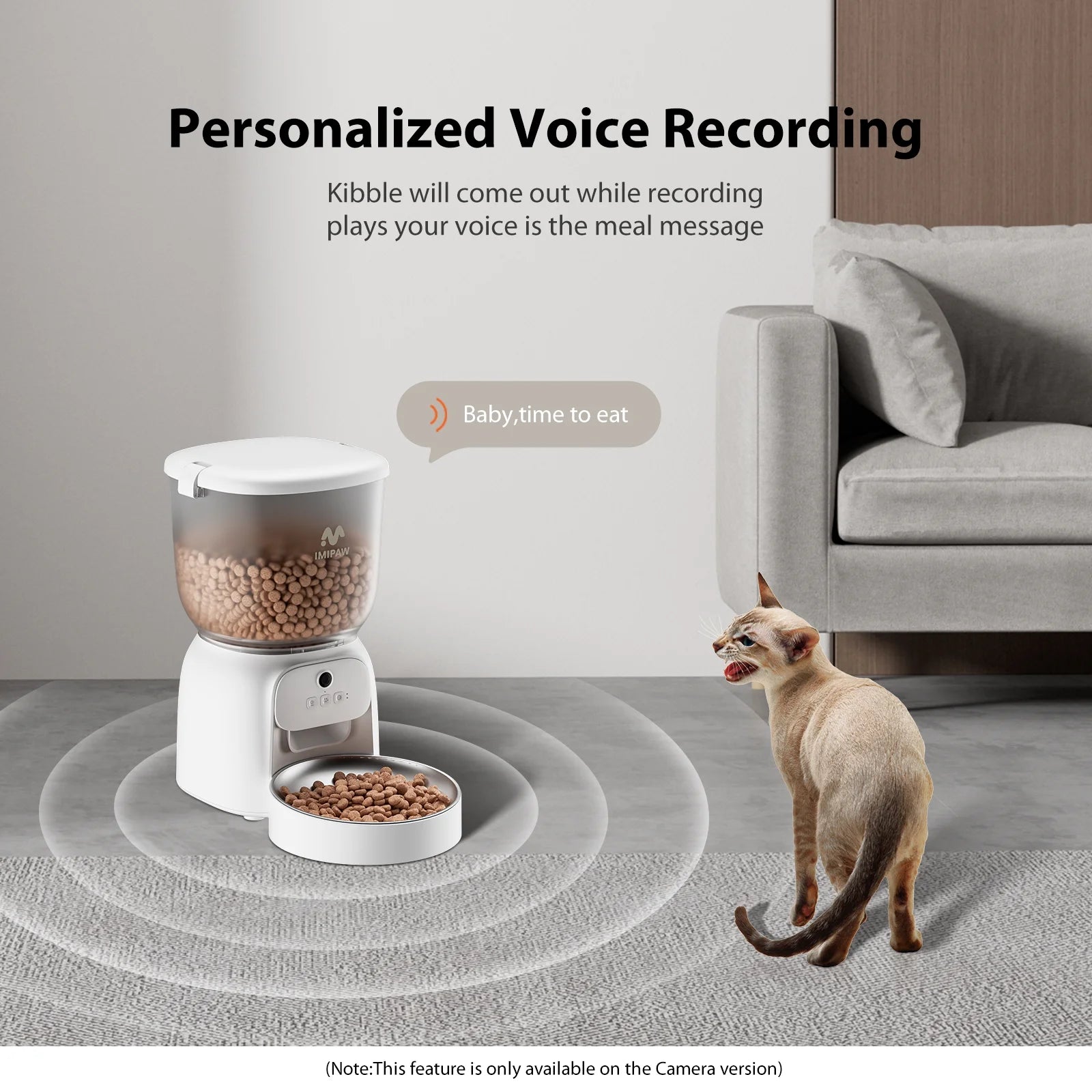 4L Smart Cat Feeder with HD Camera, Programmable Timer, Automatic Food Dispenser, Voice Recorder, App Control