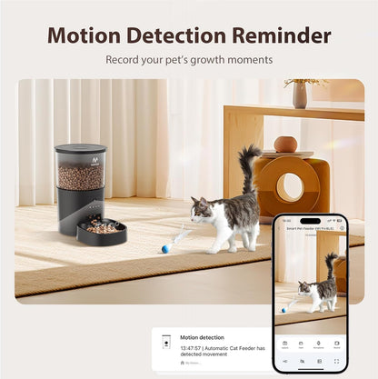 Automatic Cat Feeder with Camera, 6-Pack Pet Food Desiccant Bags